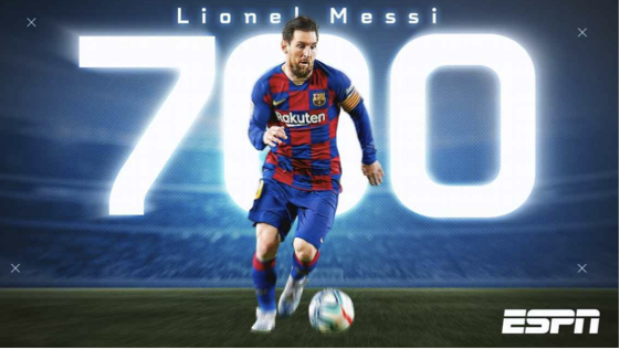 Lionel Messi por fin alcanzó los 700 goles