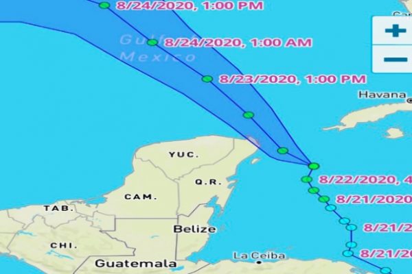 Tormenta tropical “Marco” se aleja de Quintana Roo