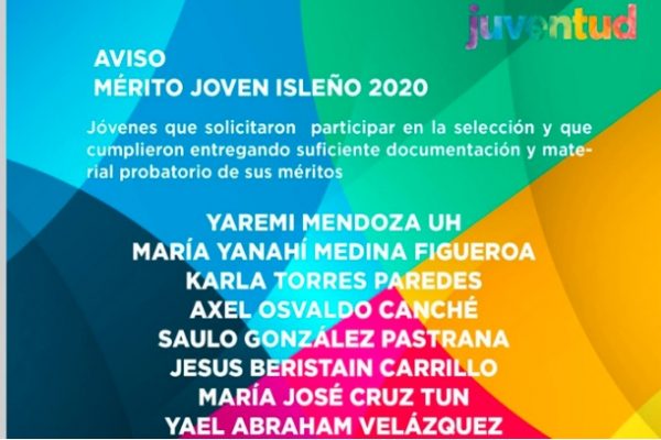 Entregará Gobierno Municipal Premio al “Mérito Joven Isleño 2020”