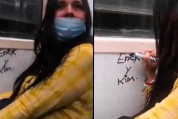 VIDEO: La llaman #LadyRayones por pintar vagón del metro en #CDMX