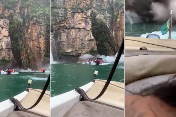 Dos muertos y 32 heridos al desplomarse una gran roca sobre unas lanchas en un lago en Brasil