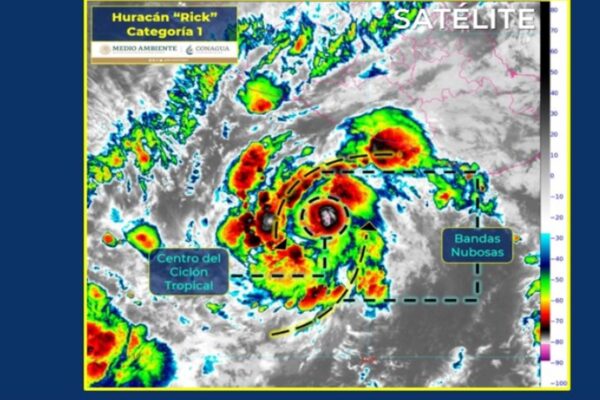 Rick se intensifica a Huracán Categoría 1; lloverá en 5 estados