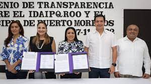 Firma Blanca Merari Tziu convenio de colaboración con el IDAIPQROO