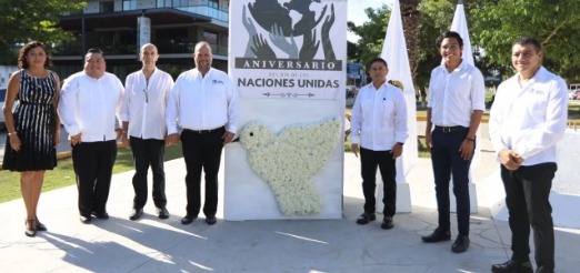 Puerto Morelos: conmemoran el 77 aniversario de la fundación de la ONU