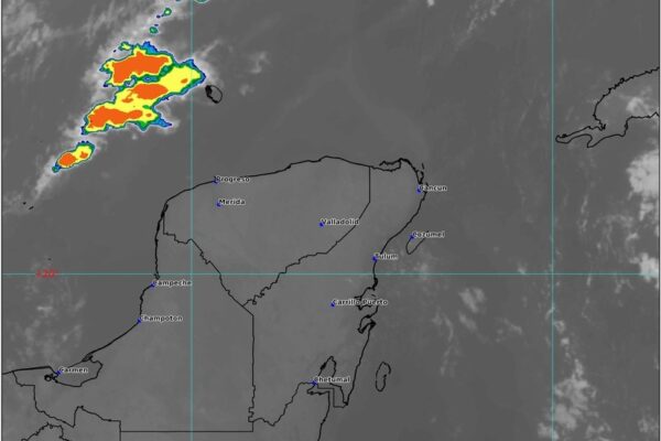 Pronostican lluvias con chubascos en la Península de Yucatán