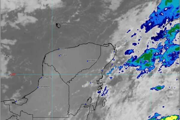 Hoy, probabiliad de chubascos en Quintana Roo