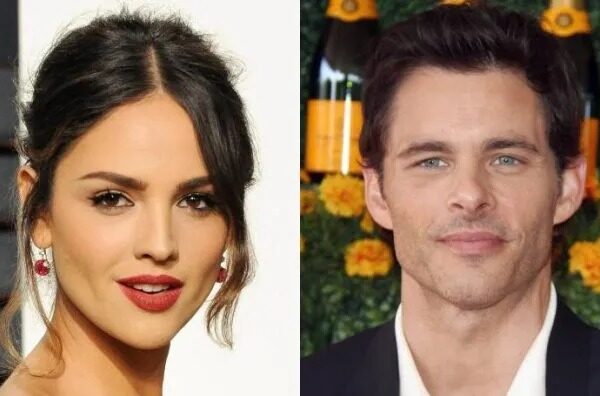 Eiza González llega con James Marsden a la fiesta navideña de Leonardo DiCaprio