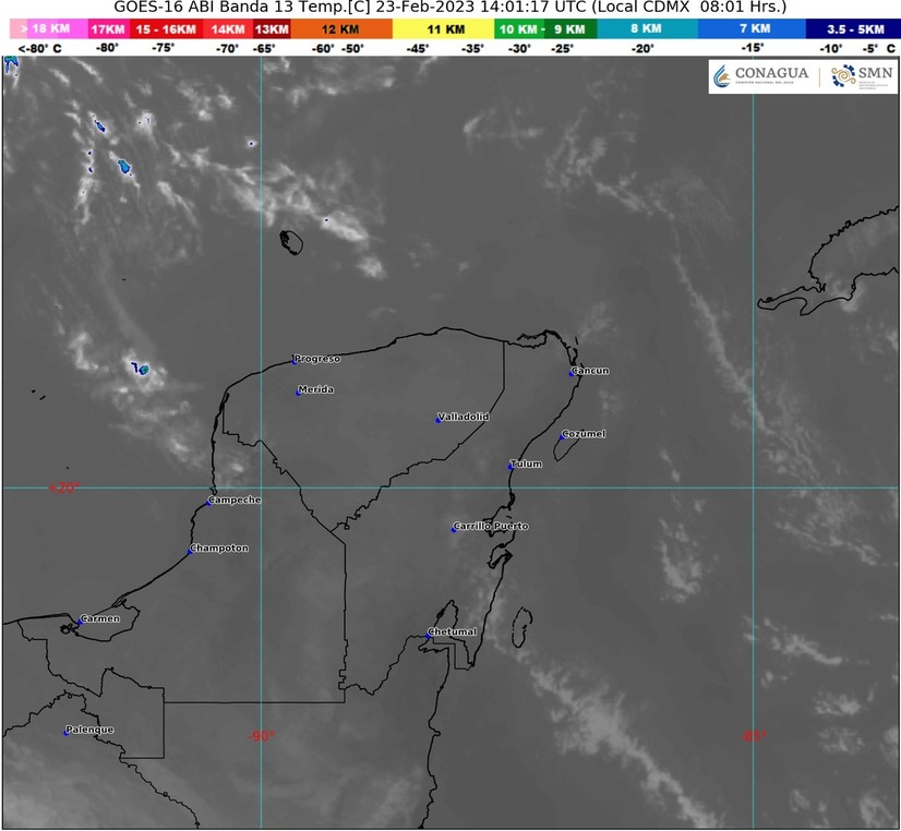 Pronostican calorcito, sin lluvia, para Quintana Roo