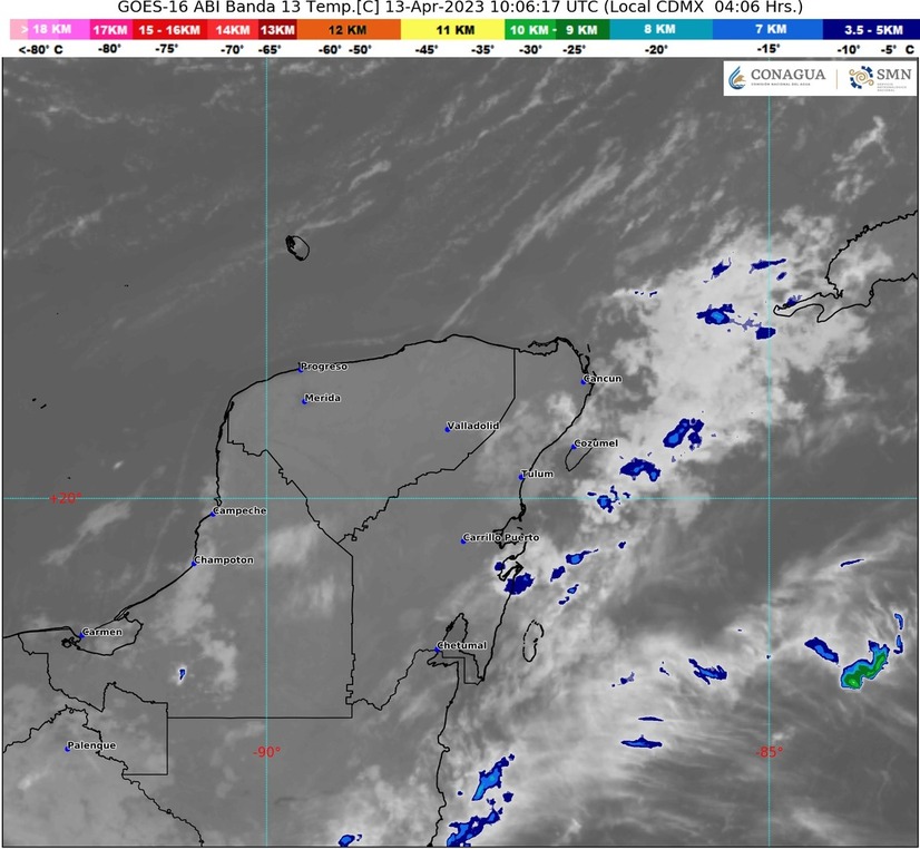 Para Quintana Roo prevén cielo nublado con lluvias aisladas