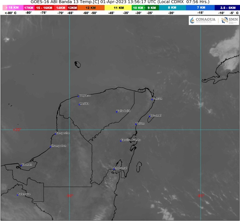 Prevén cielo nublado con lluvias aisladas para Quintana Roo