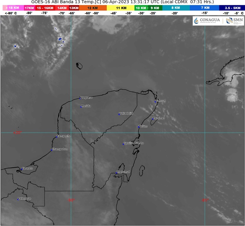 Pronostican calor y lluvias aisladas para Quintana Roo