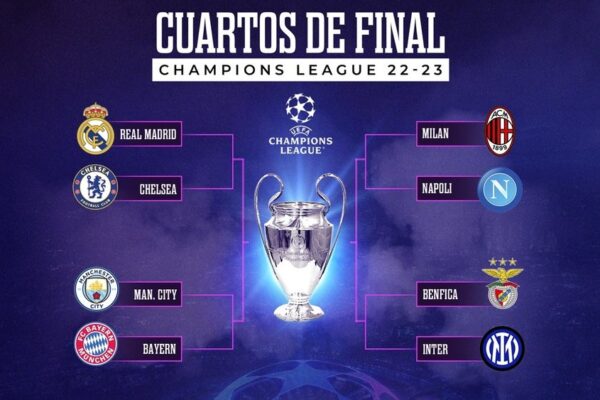 Así se jugarán los Cuartos de Final de la Champions League