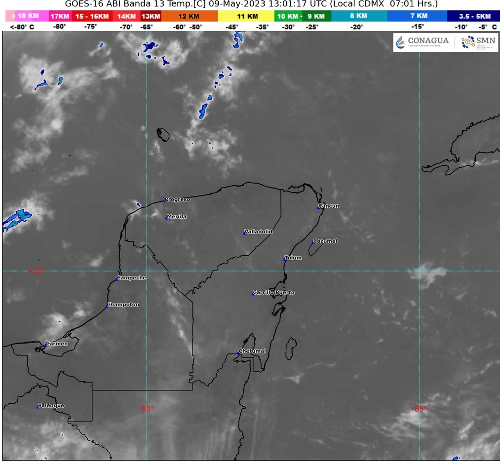 Prevén lluvias aisladas en Quintana Roo