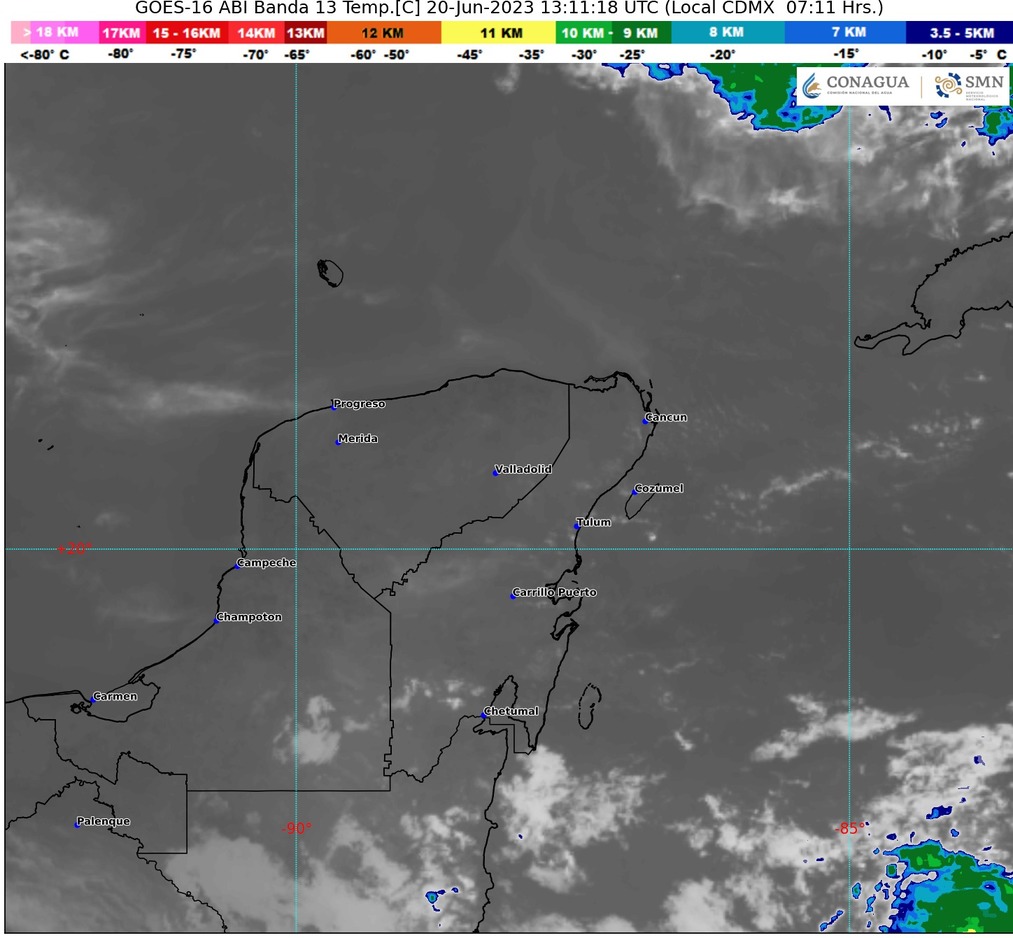 Se esperan lluvias aisladas en Quintana Roo