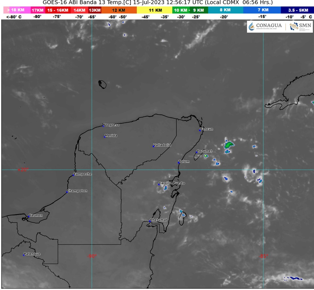 Se esperan temperaturas superiores a los 40°C en la Península de Yucatán