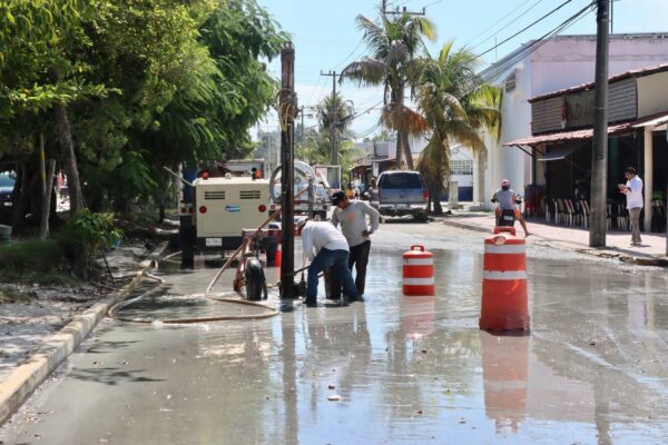 Comenzaron en Puerto Morelos mejorías a pozos de absorción