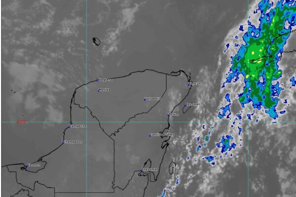 Se espera un dia nublado y con chubascos en la Península de Yucatan