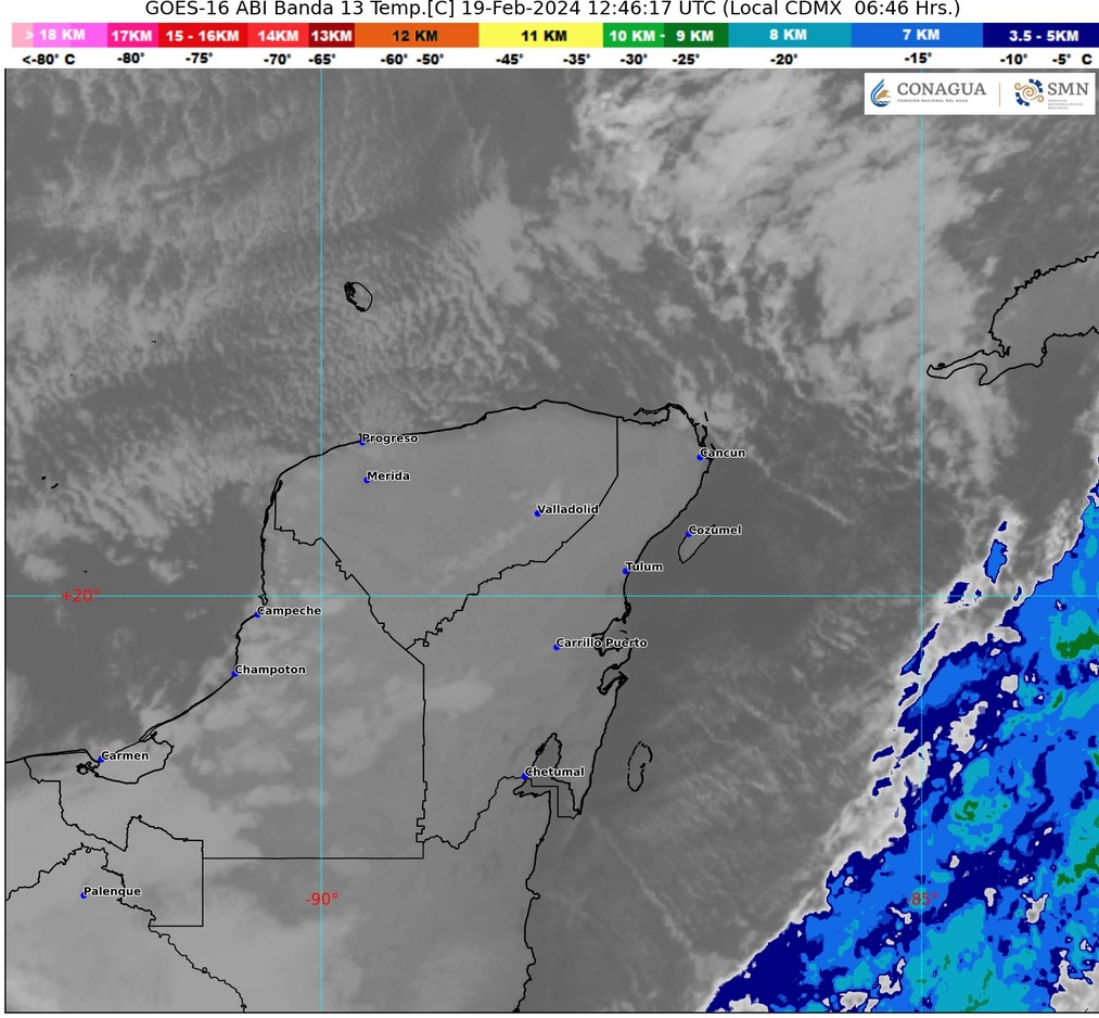 Pronostica clima cálido para la Península de Yucatán