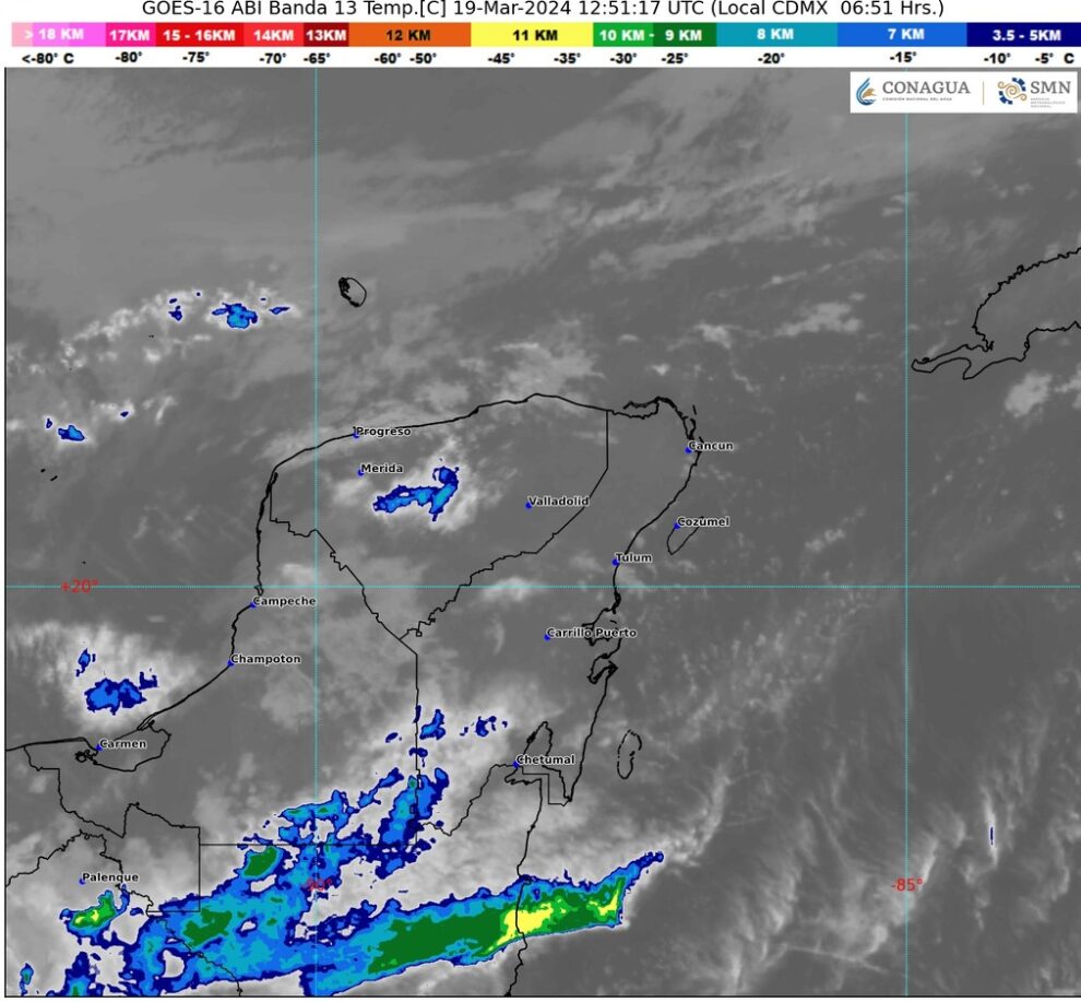 FRENTE FRÍO 40 SE DESPLAZARÁ SOBRE LA PENÍNSULA DE YUCATÁN