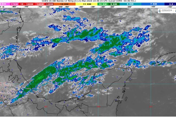 Bochorno y posibles lluvias en la Península de Yucatán