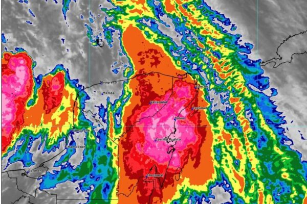 Prevén lluvias intensas en la Península de Yucatán