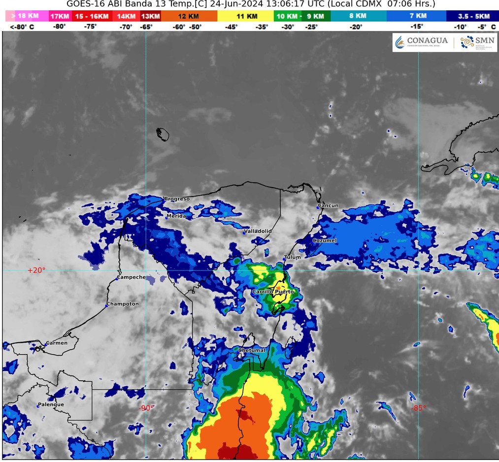 Lluvias intensas y torbellinos para varias regiones de México