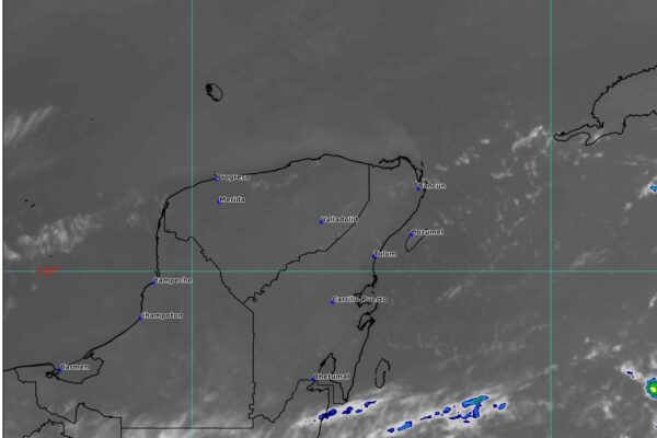 Cielo nublado y altas temperaturas en la Península de Yucatán; se esperan chubascos