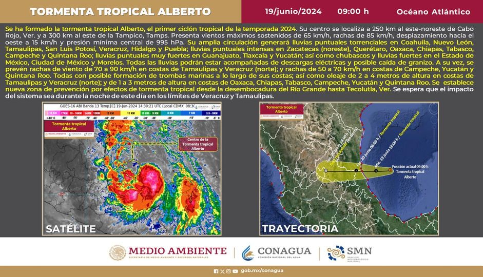 Se forma la tormenta tropical ‘Alberto’, primer ciclón de la temporada