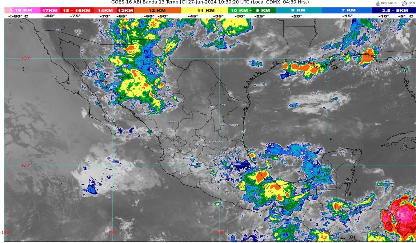 Pronostican lluvias en más de 20 entidades