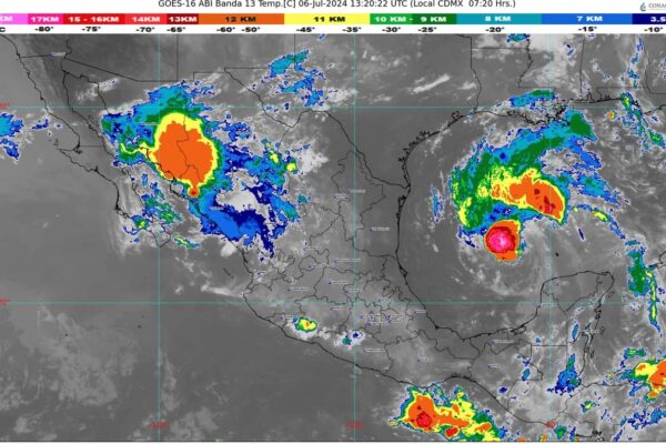 PRONOSTICAN LLUVIAS FUERTES EN LA PENÍNSULA DE YUCATÁN, TAMAULIPAS Y VERACRUZ