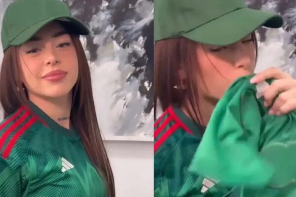 Nicki Nicole besa la playera de la selección mexicana