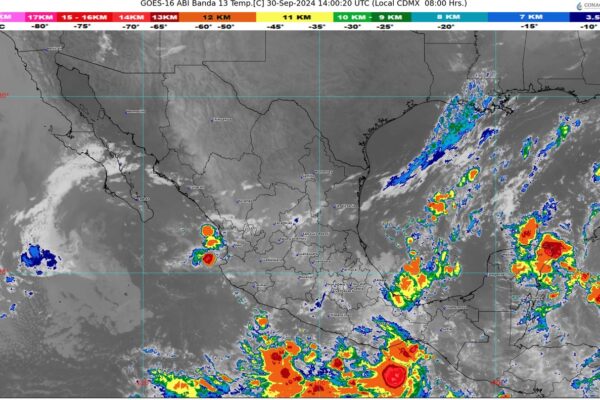 Pronostican precipitaciones fuertes en Guerrero, Oaxaca, Chiapas, Tabasco y Veracruz