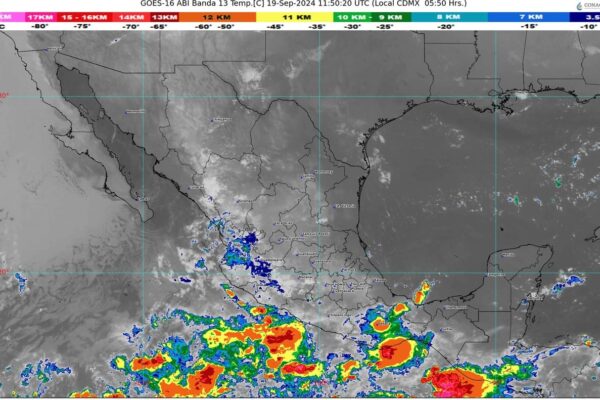 Pronostican lluvias intensas en varios estados del sureste