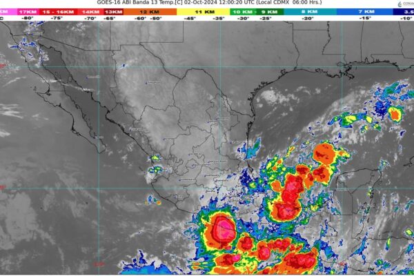 Persistirá el pronóstico de lluvias para el sur, oriente y sureste de México