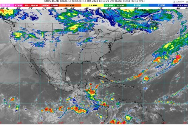 Pronostican lluvias puntuales fuertes en el sureste de México