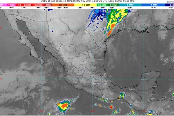 Frente frío 7 se desplaza sobre el norte del país