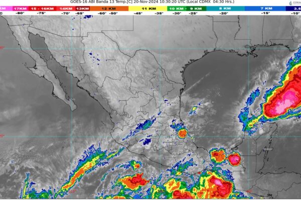 El frente frío número 10 se desplazará en oriente y sureste de México