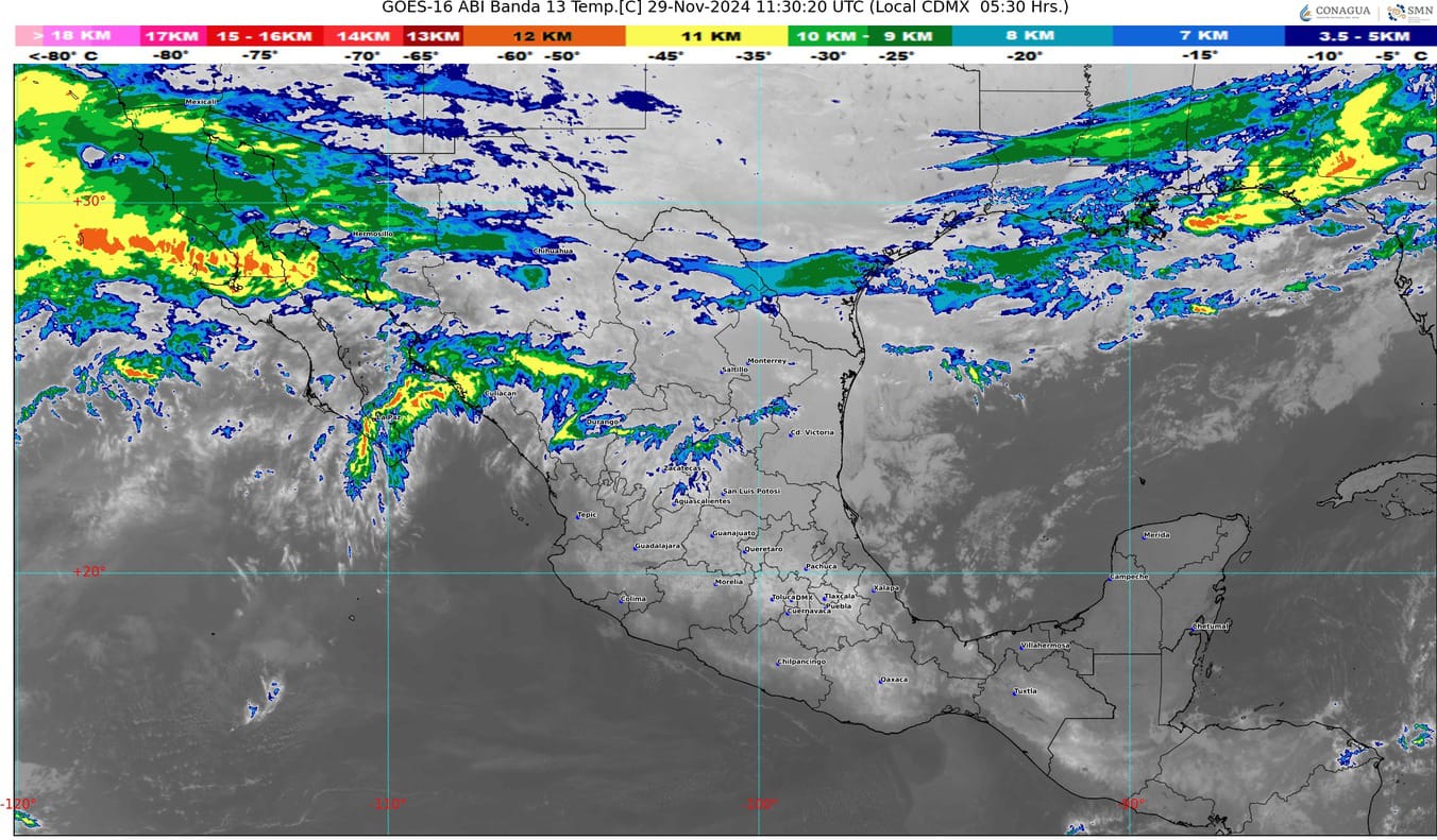 El frente frío número 11 recorrerá lentamente el oriente de México