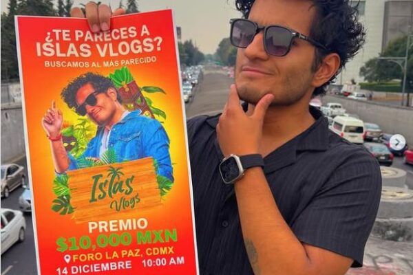 Influencer ‘Islas Vlogs’ busca a persona idéntica a él; ofrece 10 mil pesos