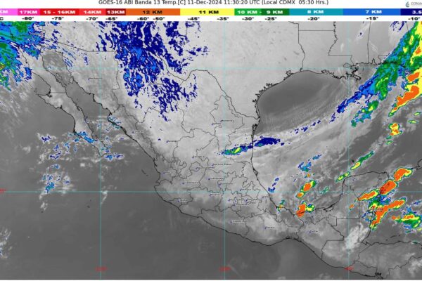 El frente frío 14 se desplazará sobre el oriente y sureste mexicano