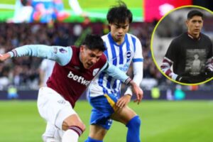 Edson Álvarez realiza emotivo homenaje en el West Ham vs. Brighton