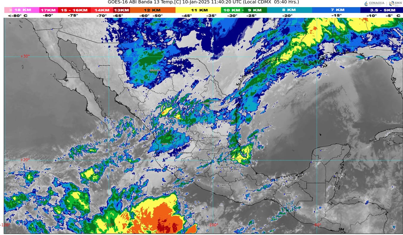 El frente frío número 22 se desplazará rápidamente sobre México