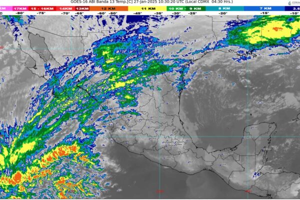 El frente frío 25 se extenderá sobre México