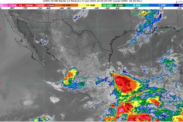 La tormenta tropical Erik se localizará al sur de las costas de Chiapas