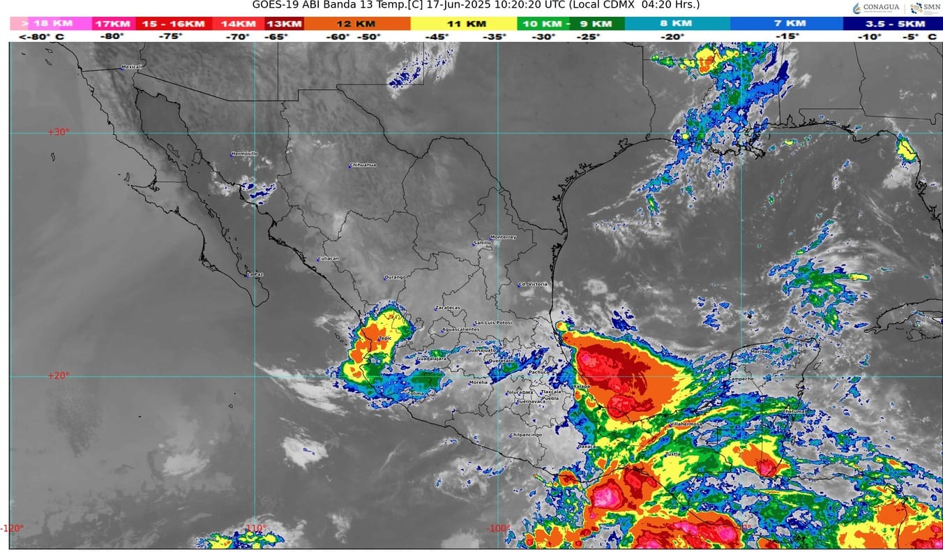La tormenta tropical Erik se localizará al sur de las costas de Chiapas