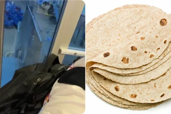 Viajó en avión con 200 tortillas en la mochila y nadie lo notó