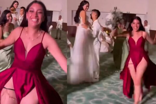 Invitada lleva atrevido vestido a una boda y redes ‘estallan’ en su contra: “La pick me de la fiesta”