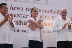 Sheinbaum anuncia inversión para salud en Tabasco y se declara “tabasqueña”
