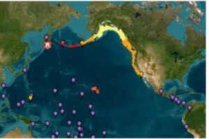 Corrientes más fuertes y olas de un metro se prevén como consecuencia de sismo en Océano Pacífico