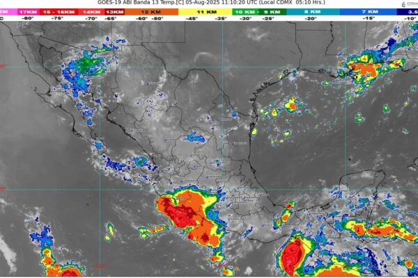 La onda tropical número 20 que se desplazará sobre el sureste de México